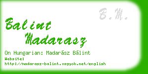 balint madarasz business card